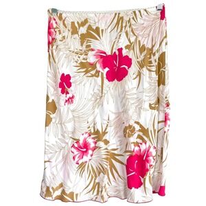 Vintage Y2K Roxy Womens Tropical Floral Slip Skirt Size M Surfer Beach Vacation